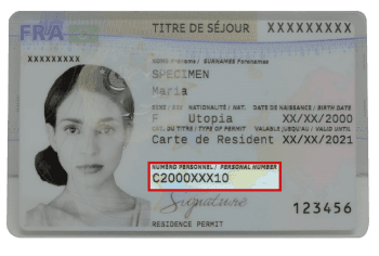 Sur les titres de séjour délivrés à partir d'octobre 2020