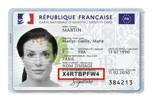 Nouvelle carte d'identité