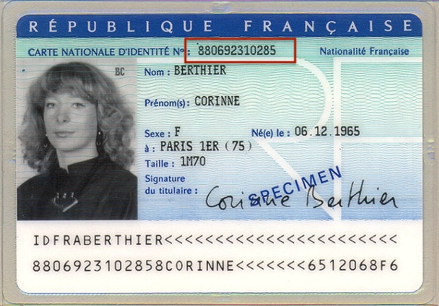 Ancienne carte d'identité