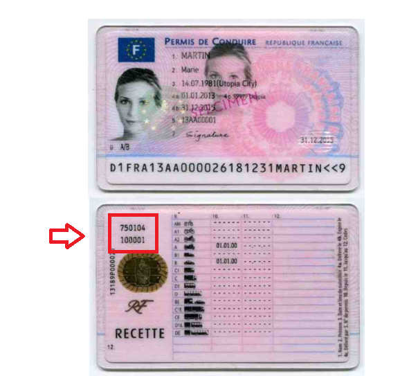 Permis de conduire nouveau format (modèle européen)